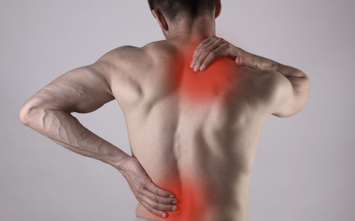 Sāpes mugurā ir muskuļu un skeleta sistēmas slimību pazīme